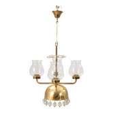 Lustre Erik Höglund Laiton et verre Suède 1960