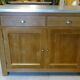 solid wood sideboard, metal top: zinc