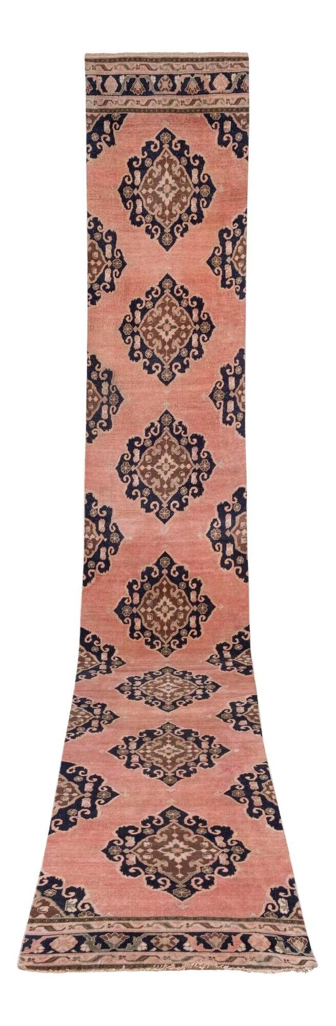 Vintage Turkish hallway rug 89x555 cm