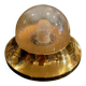 Vintage Austrian wall light in amber bubble glass