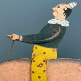 Old hand-painted metal pull toy