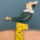 Old hand-painted metal pull toy