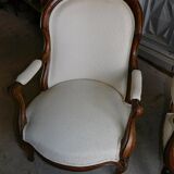 Pair of walnut armchairs mark from the 19th century