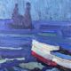 Vintage Modernists Oil Painting Abstract Landscape Gerhard Larsson 1960