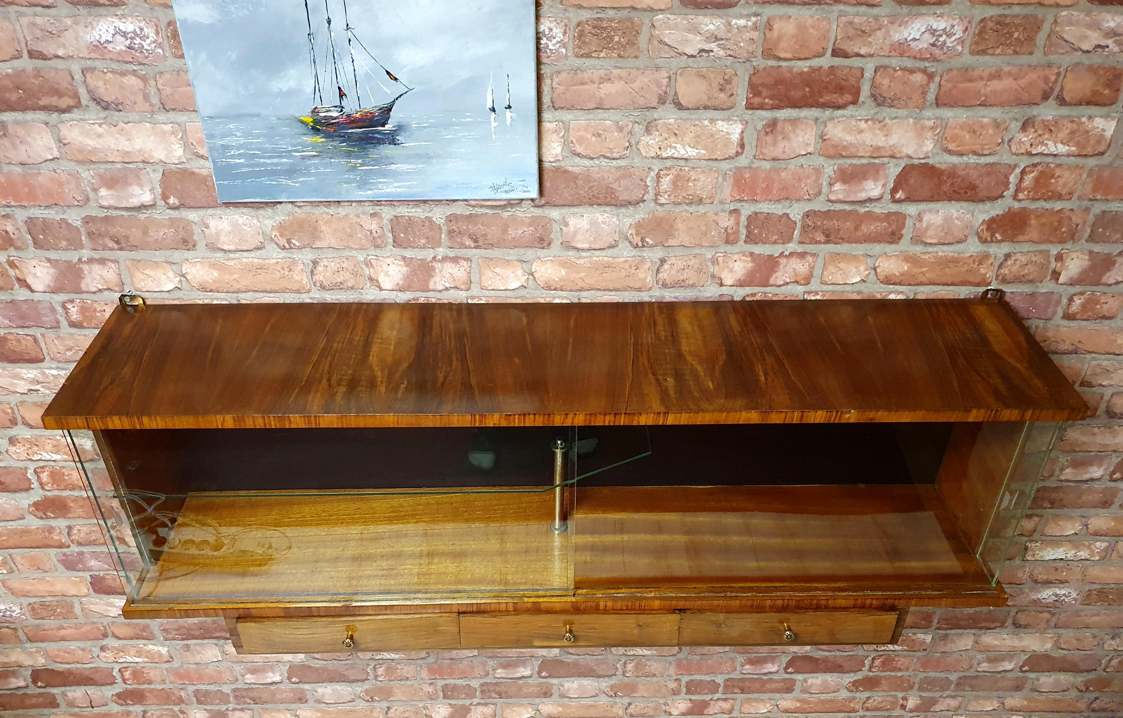 Display cabinet with hanging drawers, Poland, 1970s after renovation.