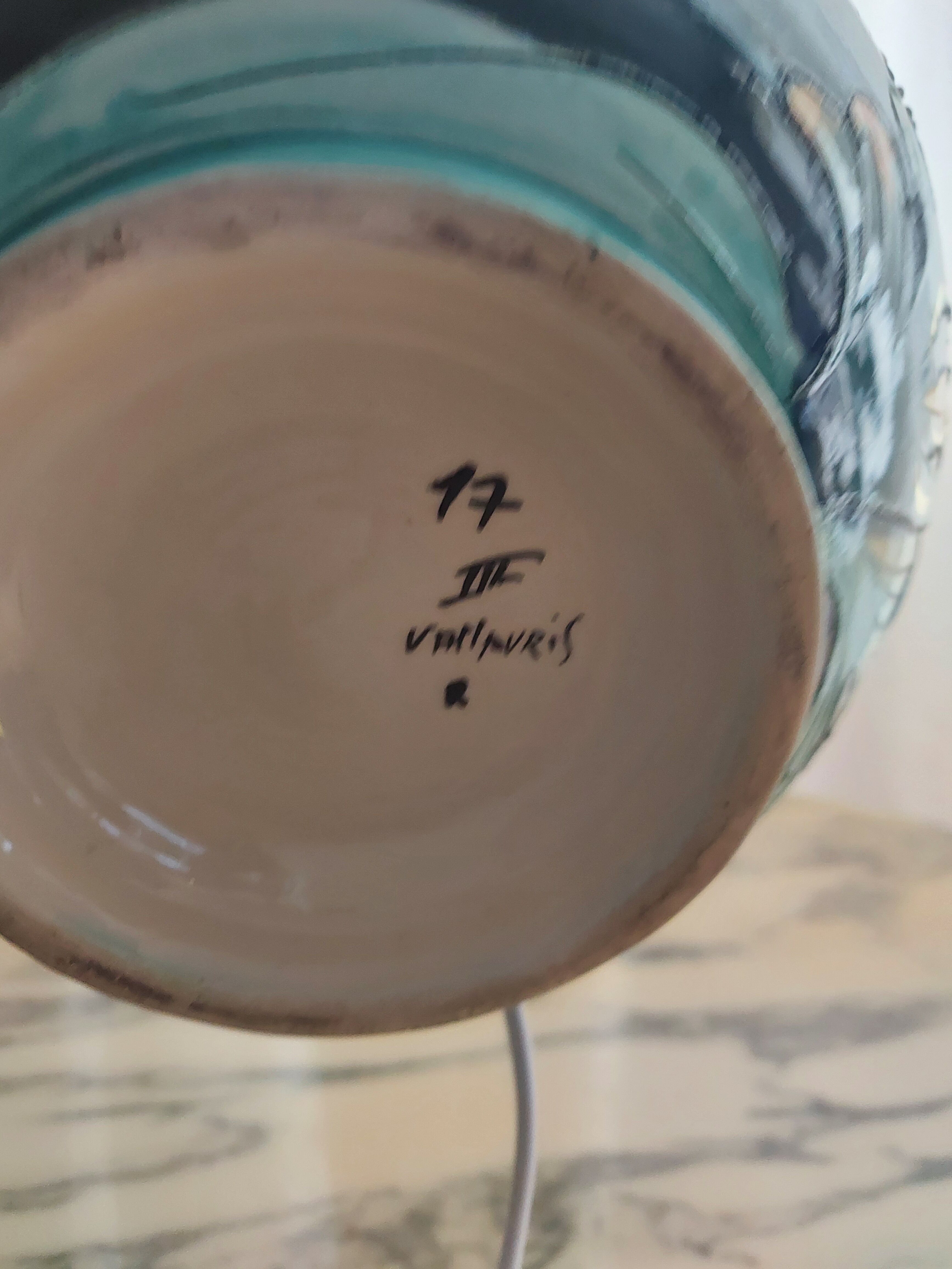 Ceramic lamp years 60 vallauris