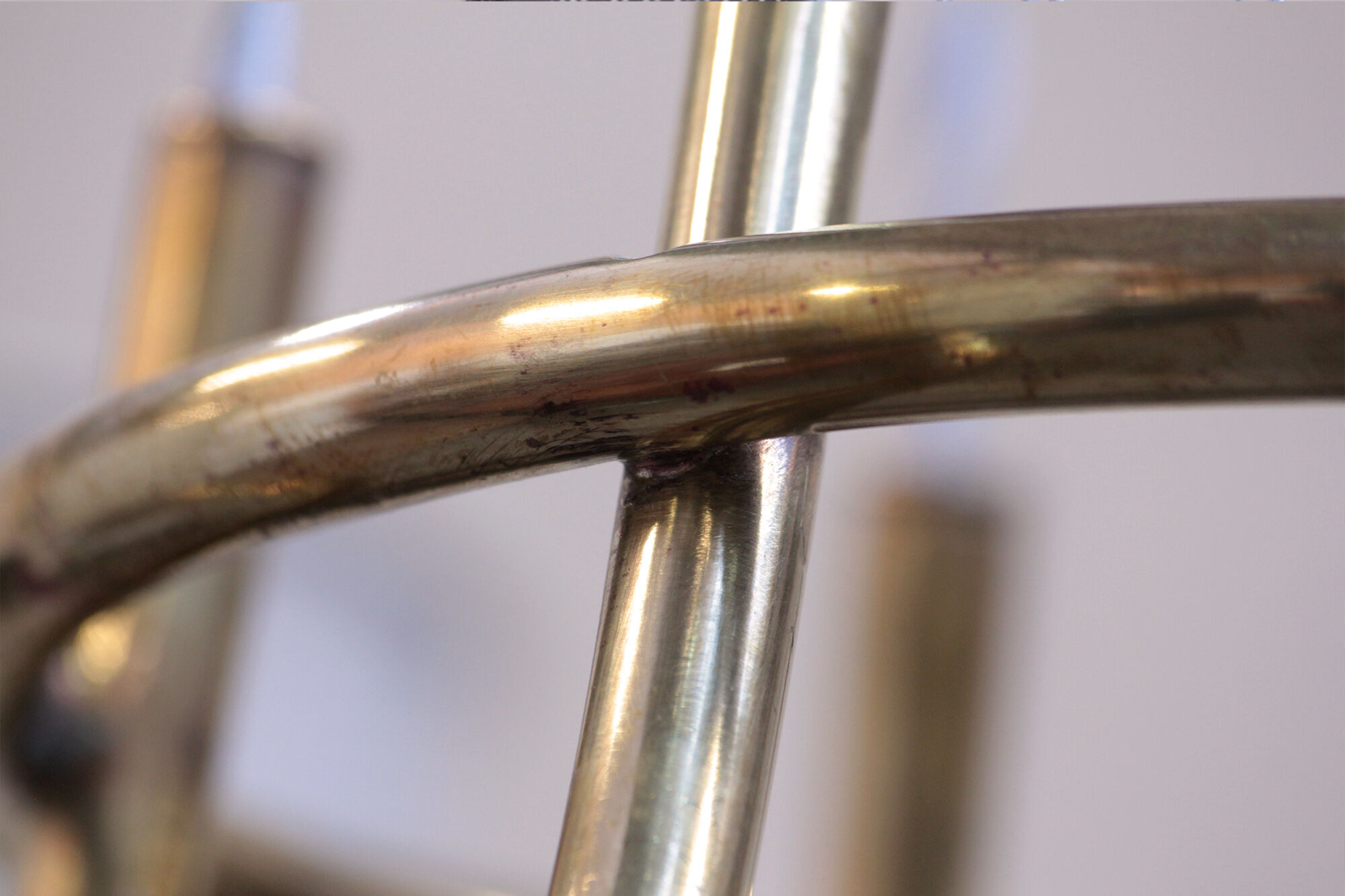 Perforated metal chandelier with 6 lights from the 1950s.