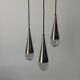 Suspended cascade lamp with 3 glass crystal shades and chrome, 1960s, Germany
