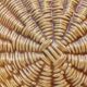 Vallauris slipware dish with woven basket decoration