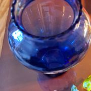 Large blue vase