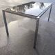 Table salle à manger en chôme et verre fumé 70’