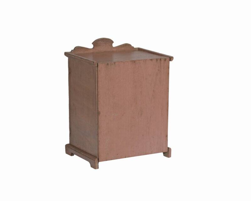 Bedside showcase small pink furniture old teak piece and original patina india