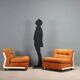Amanta armchairs B&B vintage design Mario Bellini Italy 1970s