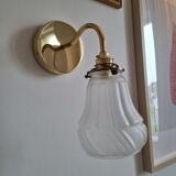 Vintage glass globe wall lamp