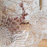 Set 6 cups chiseled glass