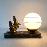 Art deco night light lamp Birds