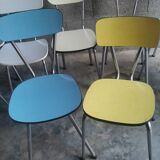 Set of 9 vintage formica chairs