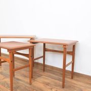 Tables gigognes en teck danois des années 50, ensemble de 3