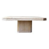Travertine coffee table