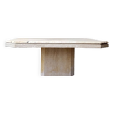 Travertine coffee table