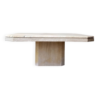 Travertine coffee table