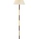 Scandinavian teak and brass floor lamp