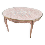 Louis XV style marquetry coffee table