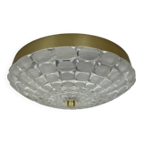 Glass flushmount wall light  peill and putzler lights attrib., germany, 1970s