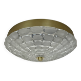 Glass flushmount wall light  peill and putzler lights attrib., germany, 1970s