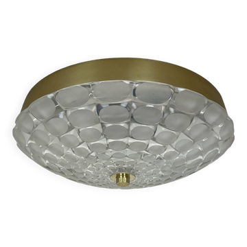 Glass flushmount wall light  peill and putzler lights attrib., germany, 1970s