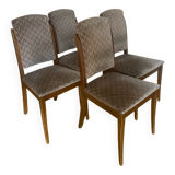 Set of 4 velvet chairs