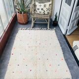 Tapis berbère Beni Ouarain à pois multicolores 104x151