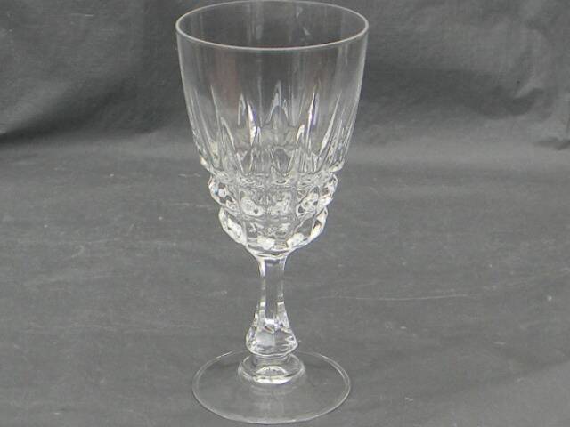 Lot de 6 verres à eau en cristal d'arques. modèle pompadour.