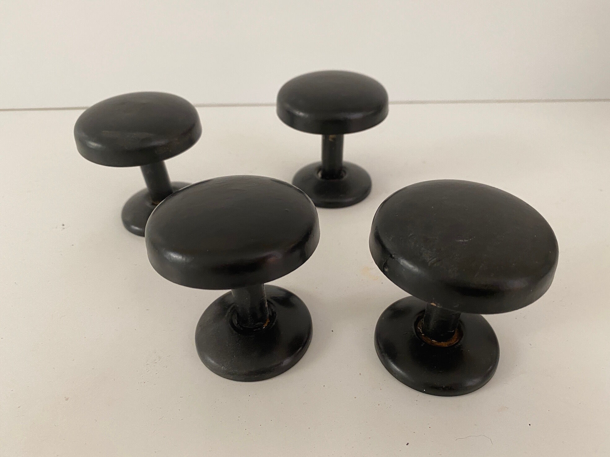 Set of wall hooks vintage coat racks black metal black metal 50s / 60s