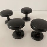 Set of wall hooks vintage coat racks black metal black metal 50s / 60s