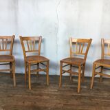 Series of 8 wooden chairs bistro brasserie Lutherma