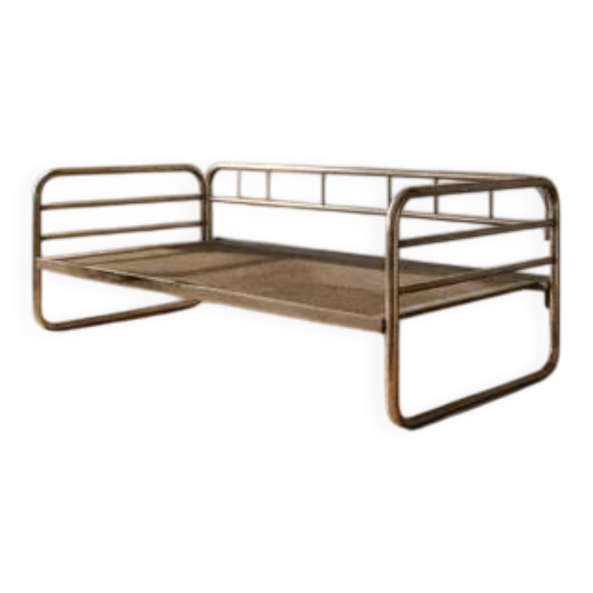Vintage chrome tubular steel daybed frame, mid-20th century, Czechoslovakia, 190 × 86 × 67 cm