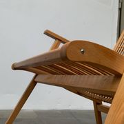 Mid-century German rattan rocking chair from Deutschen Werkstätten Hellerau, 1960s.