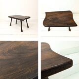 Mid Century Table d'appoint Tabouret de fleur Banc de fleur Tabouret Table basse en bois massif Brut