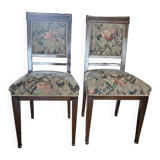 2 upholstered mahogany chairs - 1900s period