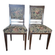 2 chaises tapissée en acajou - Époque 1900