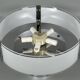 1970s 1980s Ceiling Lamp by Honsel Leuchten Germany in Glass & Chrome