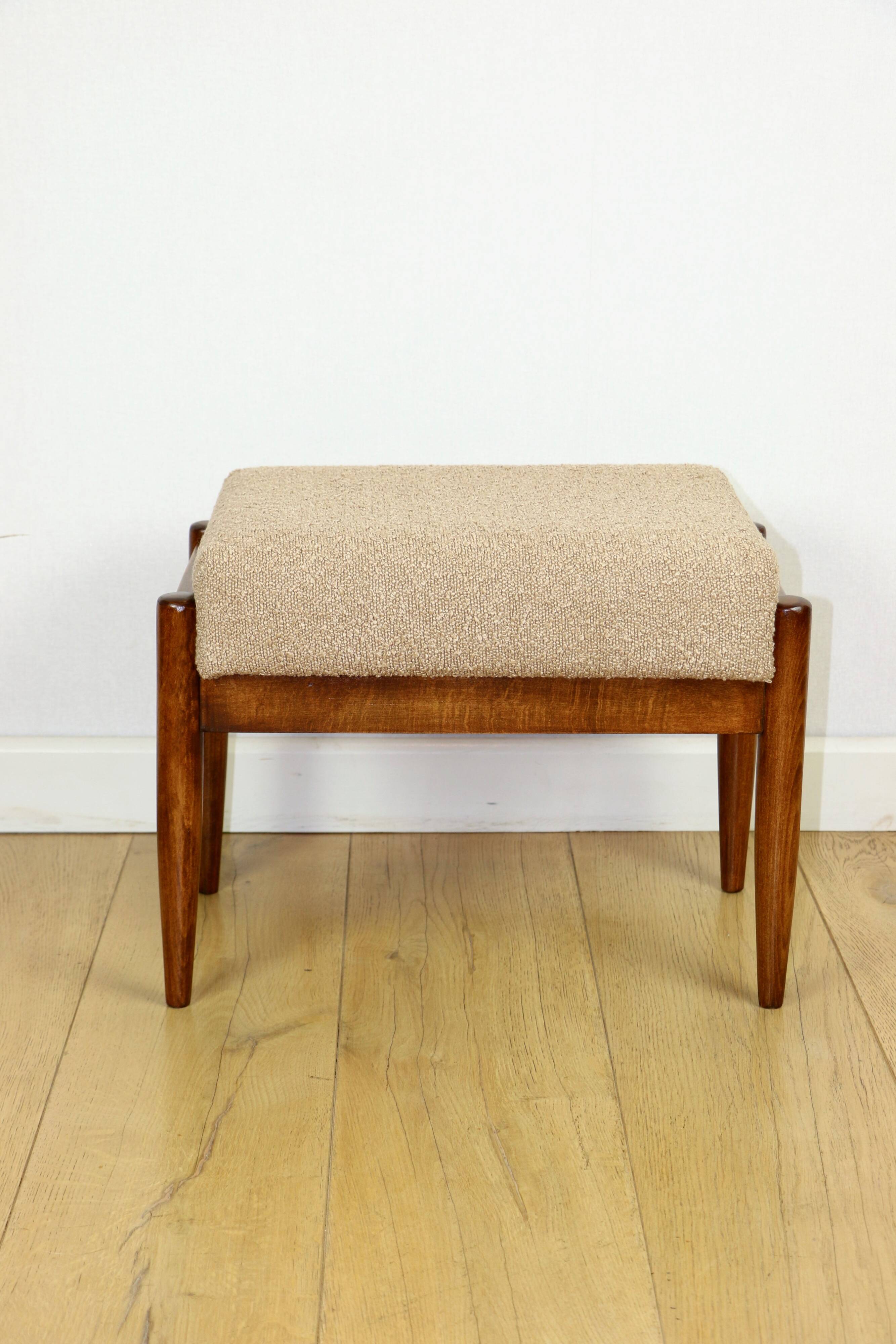 Edmund Homa stool beige-gold seat - boucle - 2 pieces available