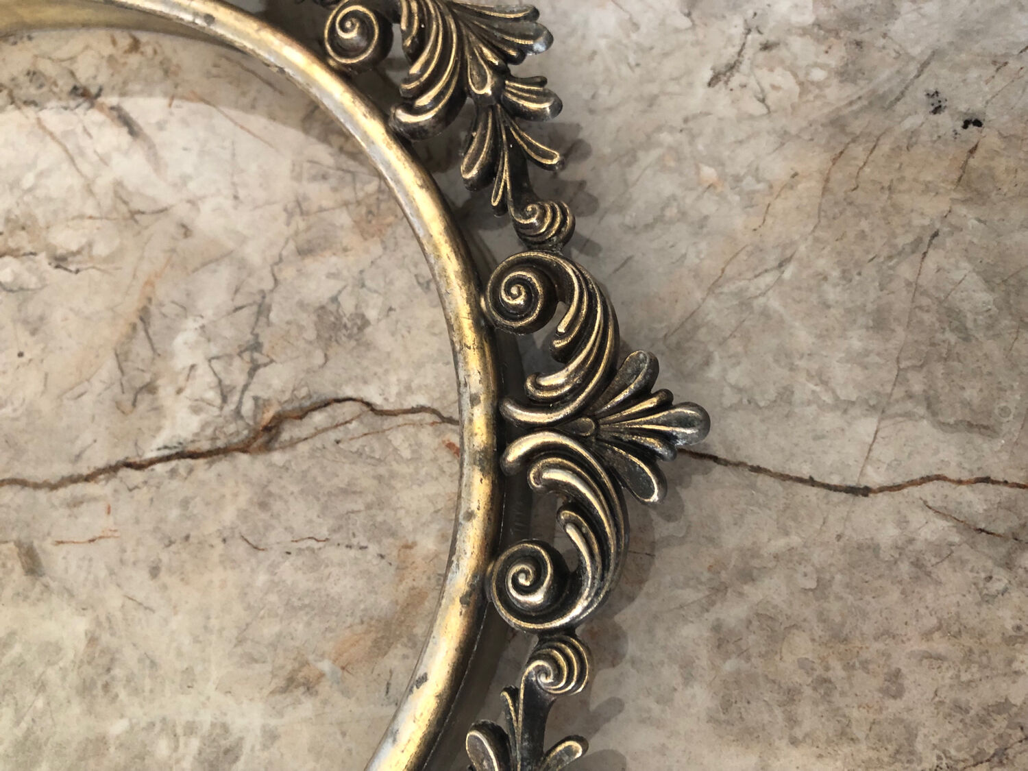 Old baroque metal frame