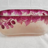 Glass paste garden vase model Rubis by Legras 1910