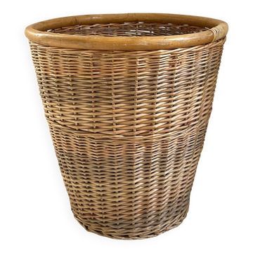 Grand PANIER Vintage OSIER Bois
