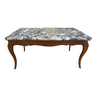 Table de style louis XV dessus marbre