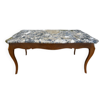 Louis XV style table with marble top