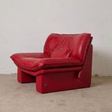 Vintage leather armchair "Ambassador", Nicoletti Salotti, Italy, 1980