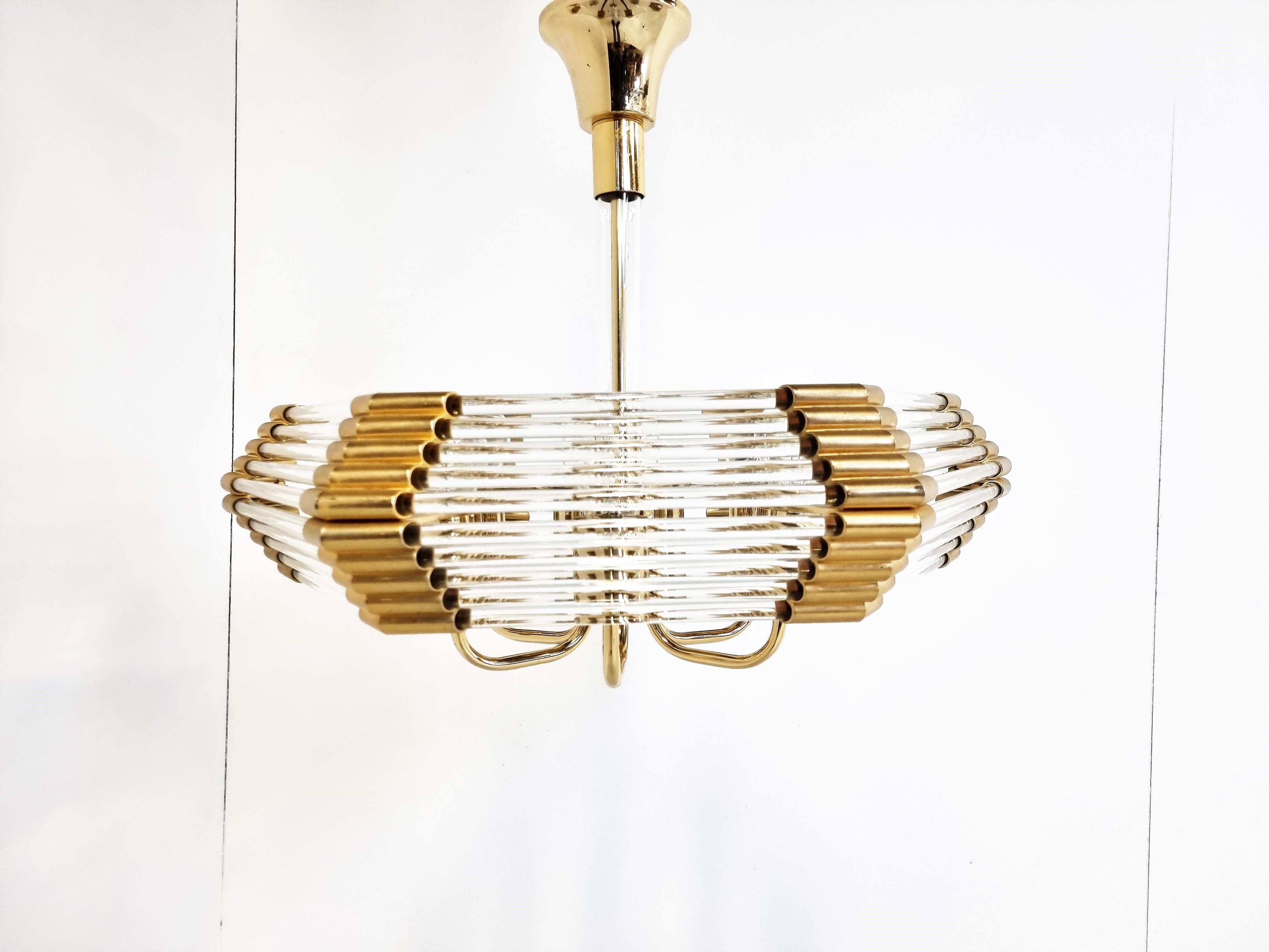 Vintage crystal Chandelier by Bakalowits & Sohne , 1980's